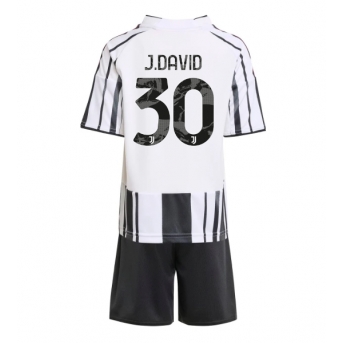 Juventus Jonathan David #30 Maglia Gara Casa Repliche 2025-26 Bambino Maniche Corte
